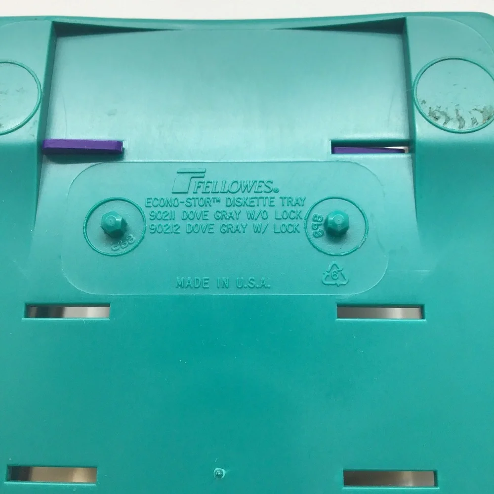 Fellowes 3.5” Floppy Disk Storage Case Plastic Lid Holder Box Filing Tray Office